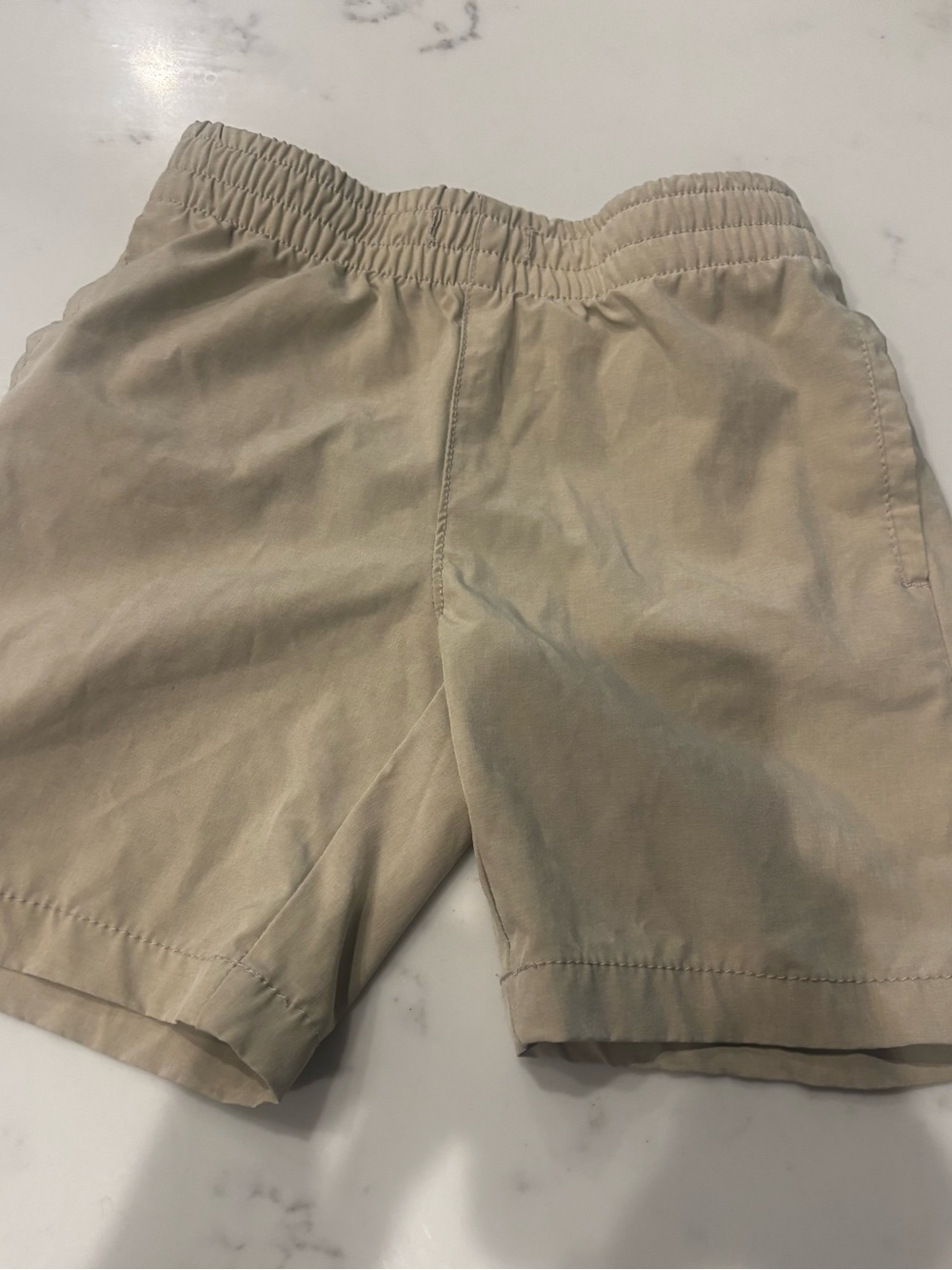 Boys’ Elastic Waist Cotton Shorts in Khaki